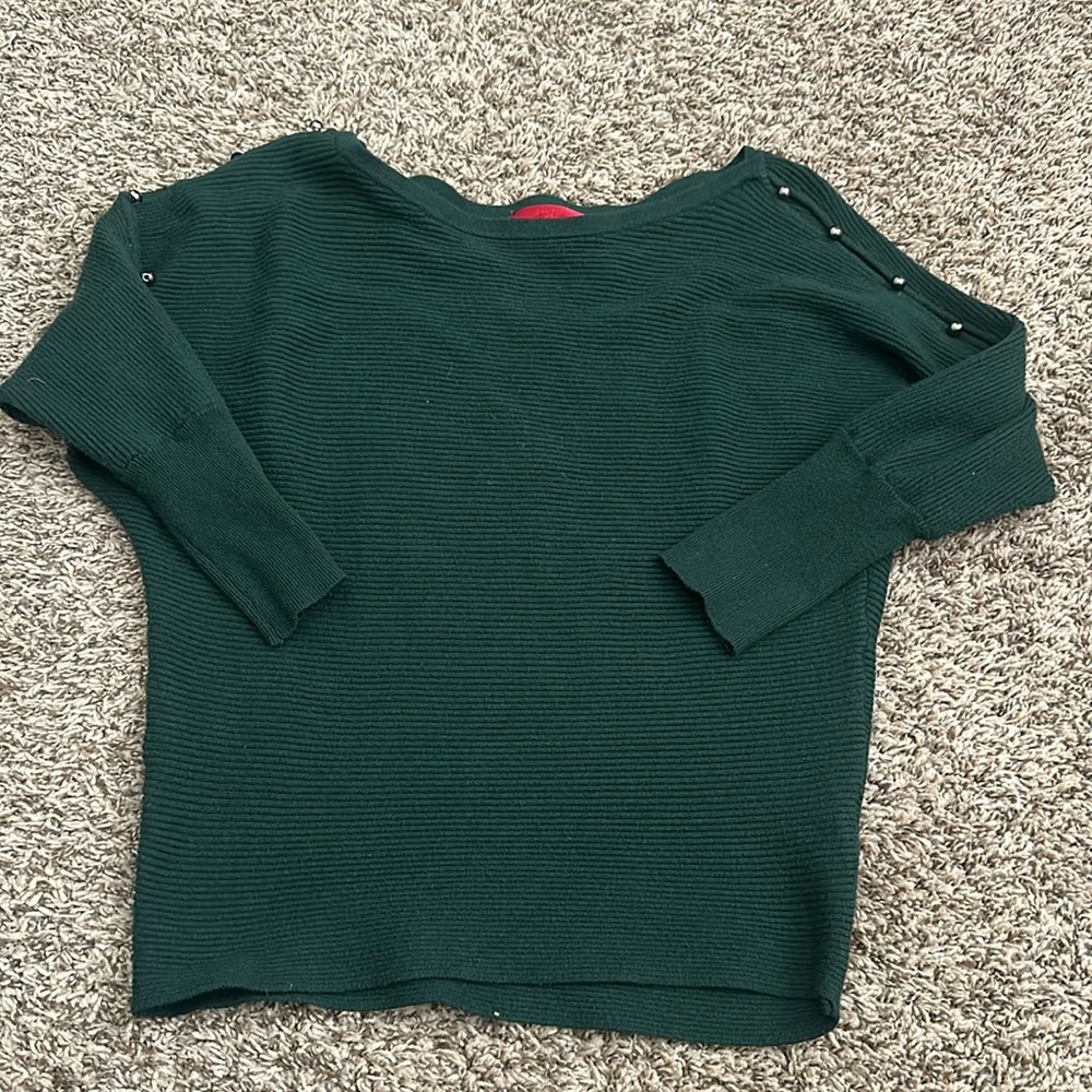 Jennifer Lopez green open arm sweater - XS
